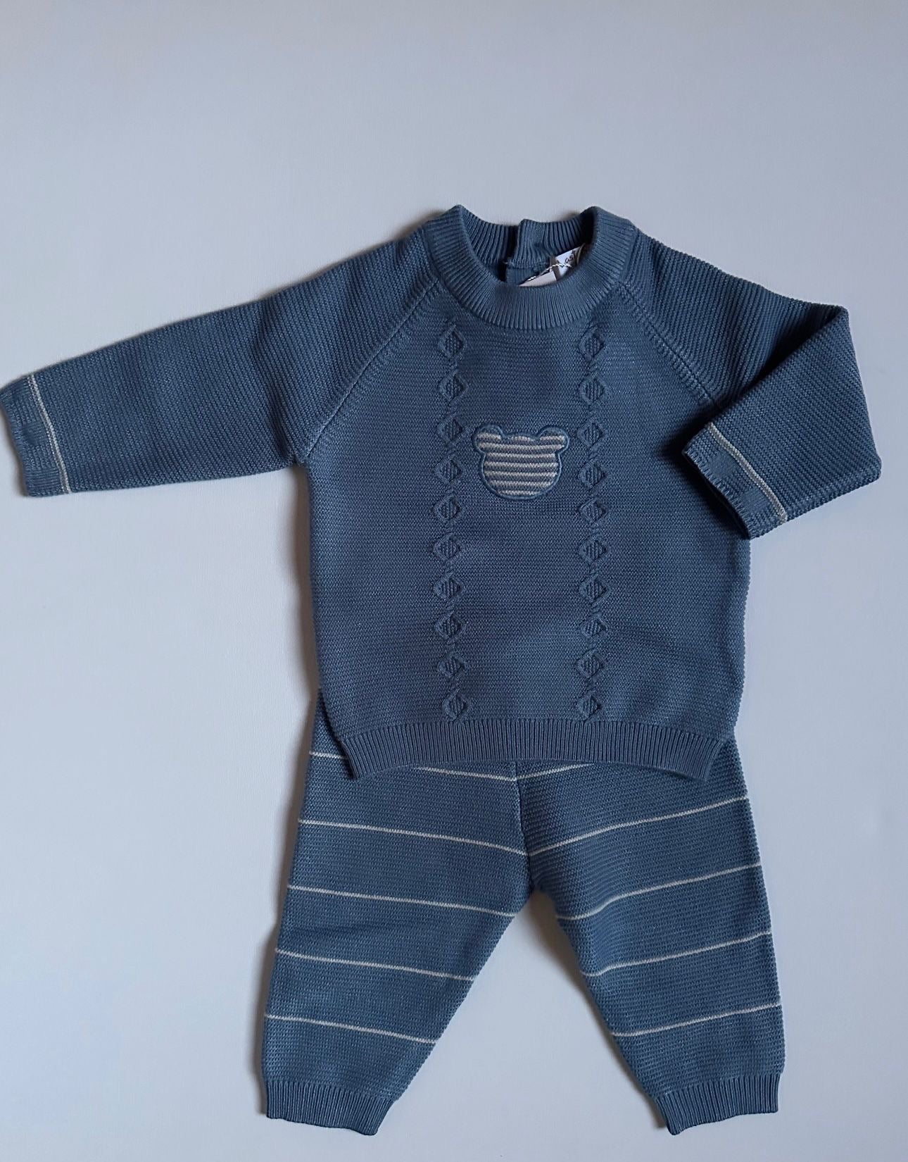 Coordinato orso a righe