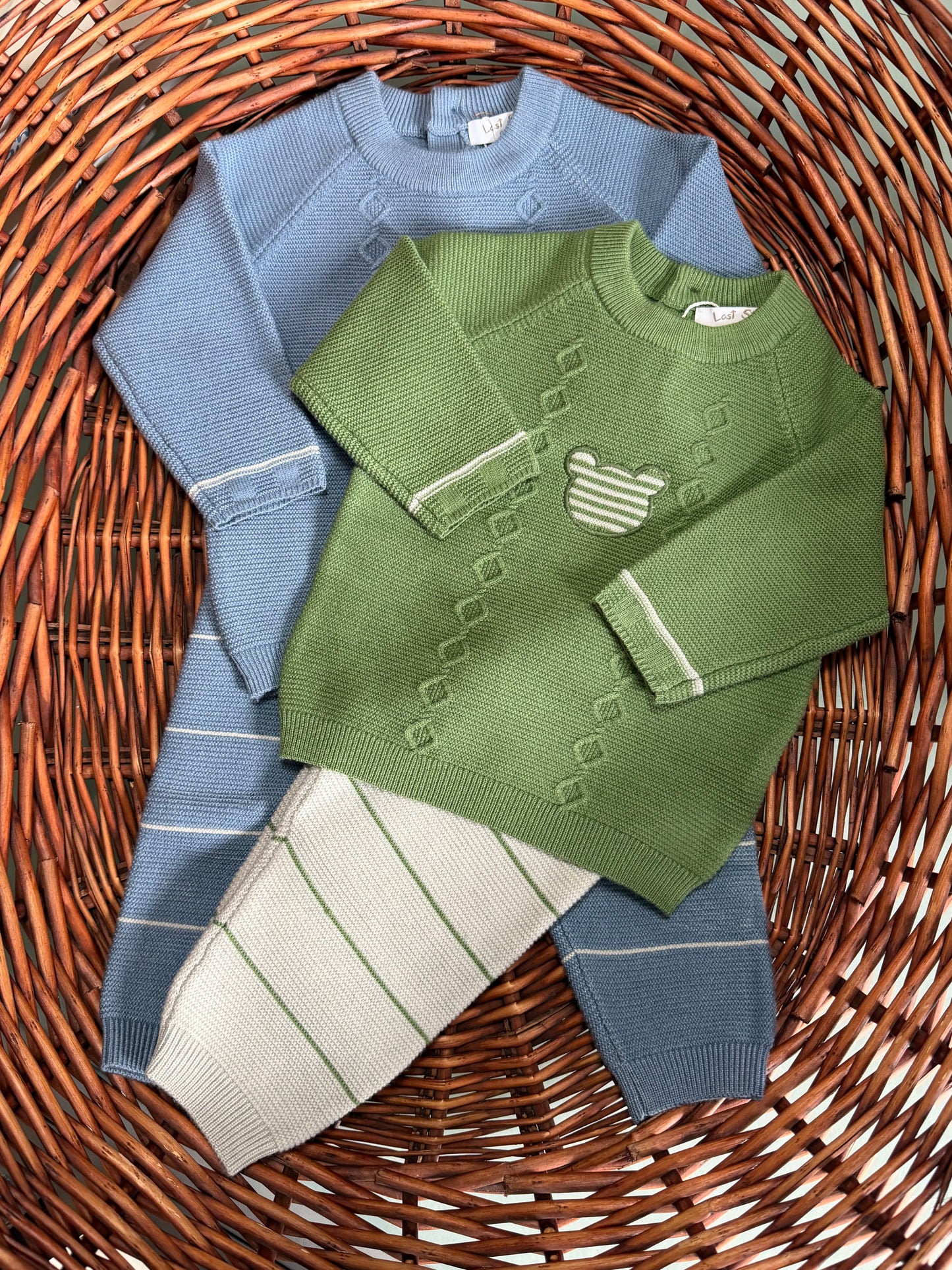 Coordinato orso a righe