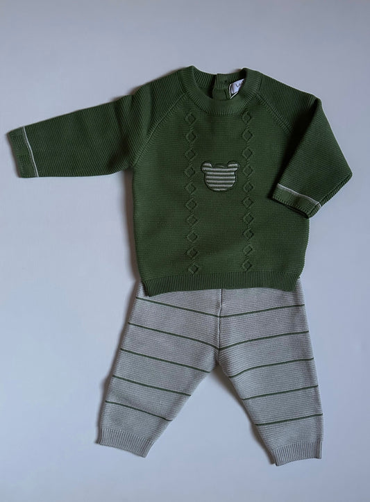 Coordinato orso a righe