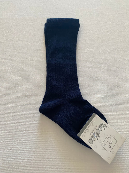 Calzino traforato blu